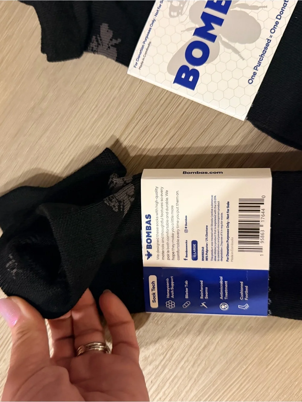 Bombas Men's Low-Cut Ankle Socks - Black (XL) 2 Sets MSRP $30